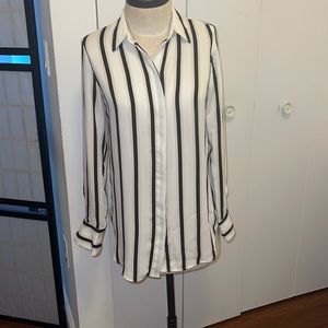H&M striped button up top